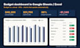 create excel and google sheets spreadsheets, dashboards and budgets