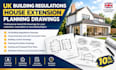 create UK building reg house extension autocad building control planning drawing