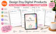 design etsy digital products,etsy digital planner,calendar,hyperlinked planner