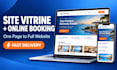 create a responsive one page website site vitrine with online booking
