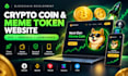 create crypto coin website meme token launch ico website nft website development