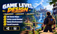 create high quality game level, 2d game map, unity game design, game environment