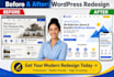 redesign your outdated wordpress website with modern elementor pro design