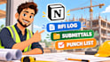 build a notion construction rfi submittal punch list tracker for contractor team