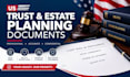 draft trust deeds, estate planning documents, and wills