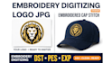 do embroidery digitizing logo to dst pes exp in 2 hours