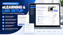 setup elearning course on learnworlds, moodle lms, talentlms, h5p and learndash