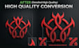 redraw, vectorize, convert logo or graphic to vector