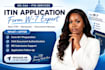 prepare your itin form w7 as an irs authorized caa