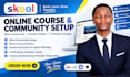 skool community setup online course creation classroom organization