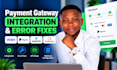 integrate stripe paypal or other payment gateways and fix errors in website