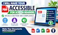 make PDF accessible for screen readers wcag and section 508 compliance