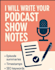 write engaging podcast show notes and episode summaries