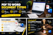 convert pdf to word and type documents