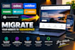 migrate jimdo, odoo, webflow, mozello, framer, webador squarespace website