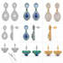 design custom gemstone stud earring hoop  earring in 3d cad
