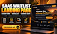 develop a saas waitlist landing page with signup form and email list integration