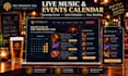 create a pub website with live music events and table booking