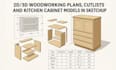 create kitchen cabinet cad drawings and 3d models