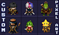 create 2d pixel art character 8 bit 16 bit sprite sheet animation game assets