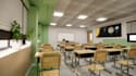 construct kindergarten space design, kids classroom,exterior interior cgi render