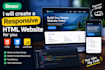 create a responsive HTML CSS website
