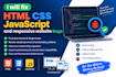 fix HTML CSS javascript and responsive website bugs