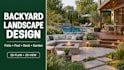 design backyard landscape layout, patio, pool and master plan as a landscape