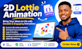 create custom 2d lottie animation for your website or mobile app