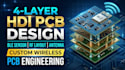 design 4 layer hdi ble sensor pcb design with rf layout and antenna