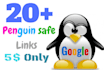 create 20 do follow google penguin safe backlinks