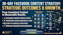 create and updates 30 days contents facebook page