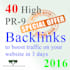 create 40 high PR backlinks every week