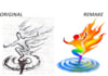 draw or redraw an original idea or color a picture