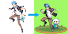make a pokemon trainer pixel art