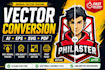 manually convert logo or image into vector ai, eps, svg and PDF