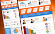 design business infographic, flow chart, pie charts and graphs