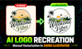 redesign and vectorize ai generated design for brand or business logo creation