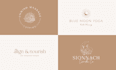 design hand drawn botanical boho minimalist logo