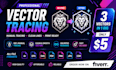 perfectly trace logo or image in vector