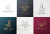 design modern origami or geometric logo with luxury branding