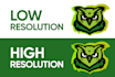convert low res vector image to high res in 2hr