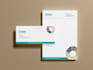 design modern clean custom print ready compliment slip design