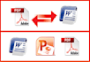 convert pdf to word, excel, and CSV