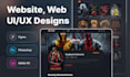 create website UI UX design, landing page design in figma