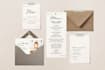 create wedding invitation, save the date, rsvp card, thank you, menu, gift tag