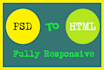 convert PSD to html fully responsive