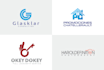 design 2 modern versatile logo concepts with source file