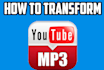 transform any youtube or vimeo video in mp3 format