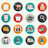 design line and flat icons for website, web app, mobile app